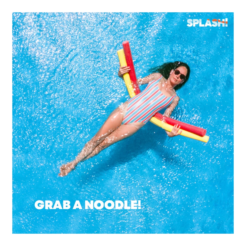 image 1 of Splash Swimming Pool Noodles Set of 2 Foam Floats for Kids Adults