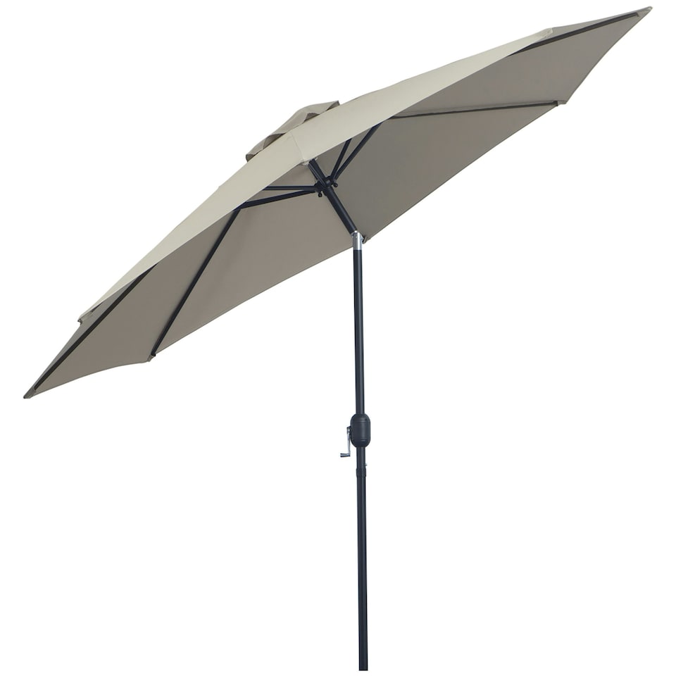 image 1 of Outsunny 3(m) Patio Umbrella Outdoor Sunshade Canopy Tilt Grey