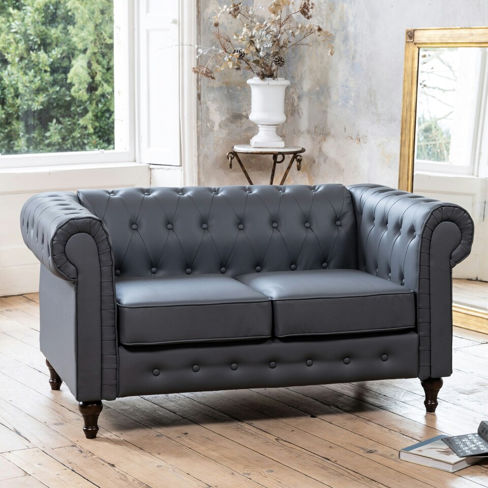 image 1 of Richland 2 Seat Sofa - Grey