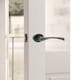 image 4 of Golden Grace 5 Pairs Astrid Twist Design Door Handles on Round Rose in Matt Black Finish Black