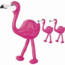 Inflatable Neon Pink Flamingo 51cm / 20 in - Pack of 3
