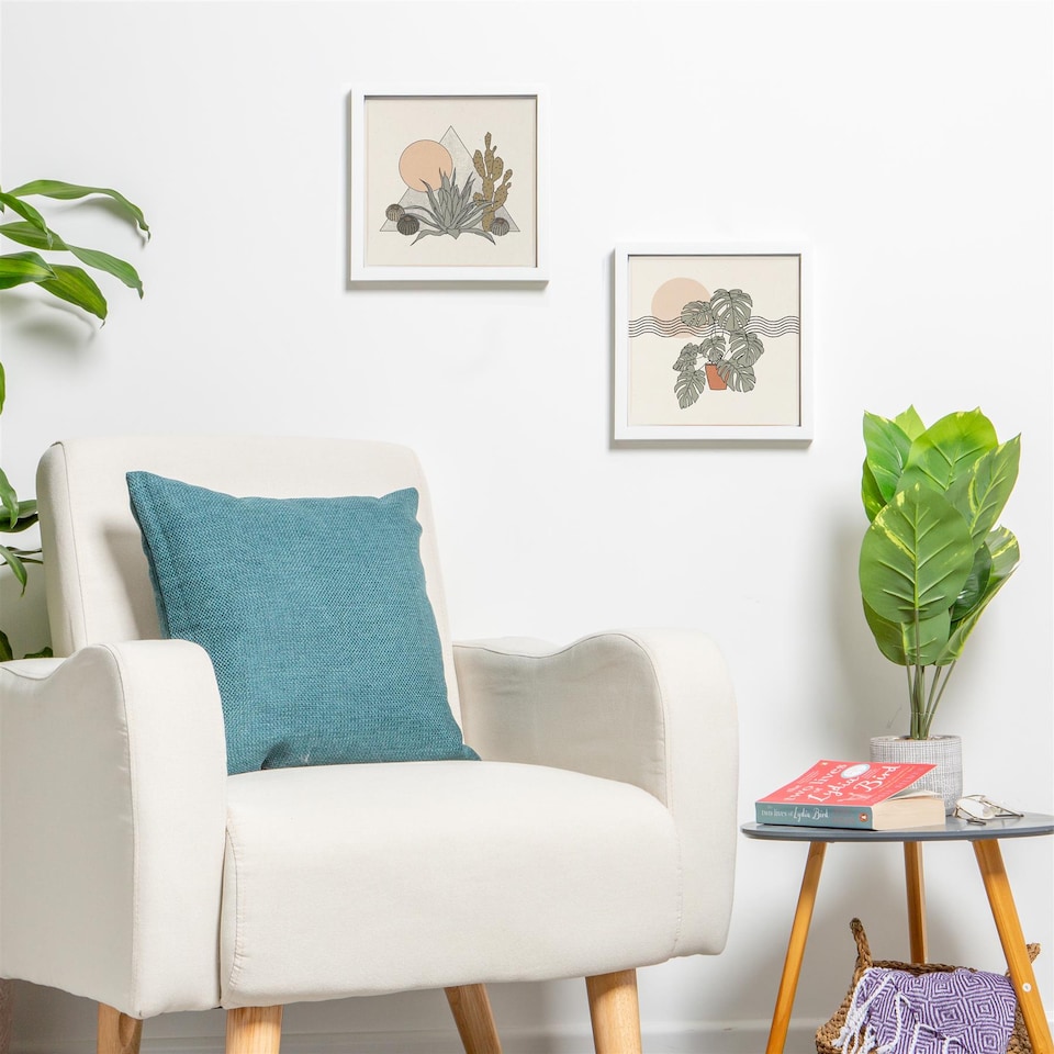 image 1 of Nicola Spring 10 x 10" Photo Frame - White - 3D Photo Frame Picture Frame Box Portrait Display Case (53 x 53cm)