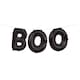 image 1 of 14" Black Halloween "Boo" Foil Letter Balloon Banner Kit