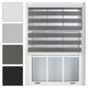 image 1 of Day and Night Zebra Roller Blind 175cm Wide x 165cm Long | Grey | Dark Grey
