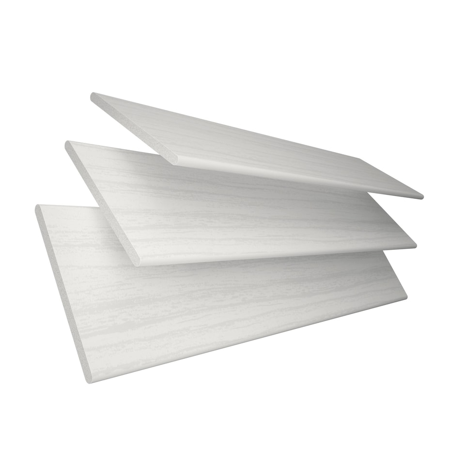 image 1 of 120cm White Oak Faux Wood Venetian Blinds with Tapes (120cm Drop) | White | White