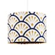 image 2 of Unique Moroccan Floral Designer 25cm Navy Midnight Blue and Ochre Drum Lampshade | Blue