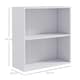 image 7 of HOMCOM Bookshelf Display Storage Shelf with 2 Compartments White