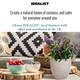 image 9 of Plaited Style Beige Round Garden Planter, Outdoor Plant Pot D24 H23 cm, 10.4 ltrs Cap.
