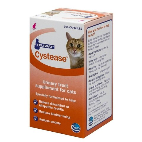 Feliway Cystease Advanced Urinary Tract Support for Cats - 300 Tablets ...