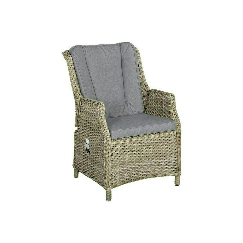 image 1 of Wentworth 5 Pc Deluxe Gas Reclining Chair Set - Synthetic Rattan - H45 x W60 x L60 cm - Beige