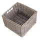 image 3 of Medium Square Antique Wash Unlined Storage Basket | Brown | Brown | L