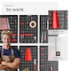 image 3 of Tool Pegboard Jonah - hooks and holders | Black | black/red | 2 x 240 x 60 cm | 6