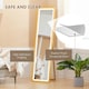 image 8 of HOMCOM Dimming Full Length Mirror w/ Lights Standing Leaning Wall Mount Oak