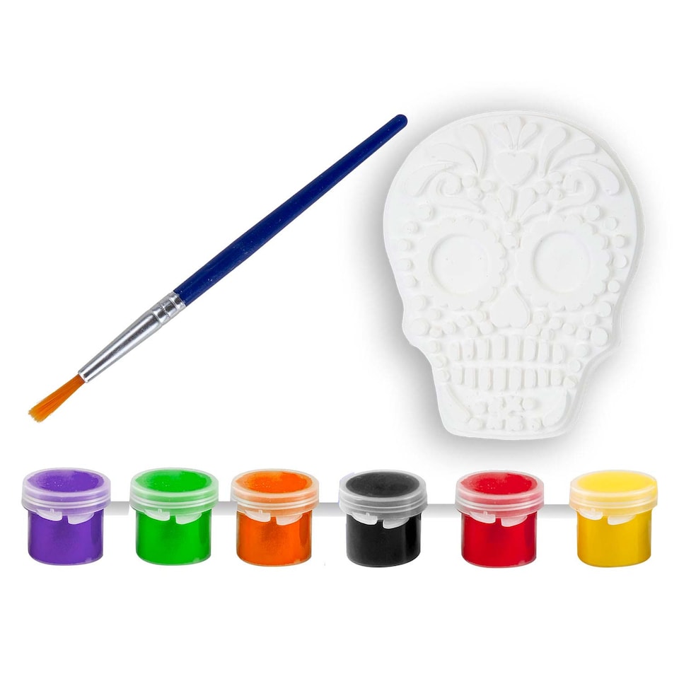 image 1 of PMS Halloween Skull Paint Kit 23.5cm - Party Decorations