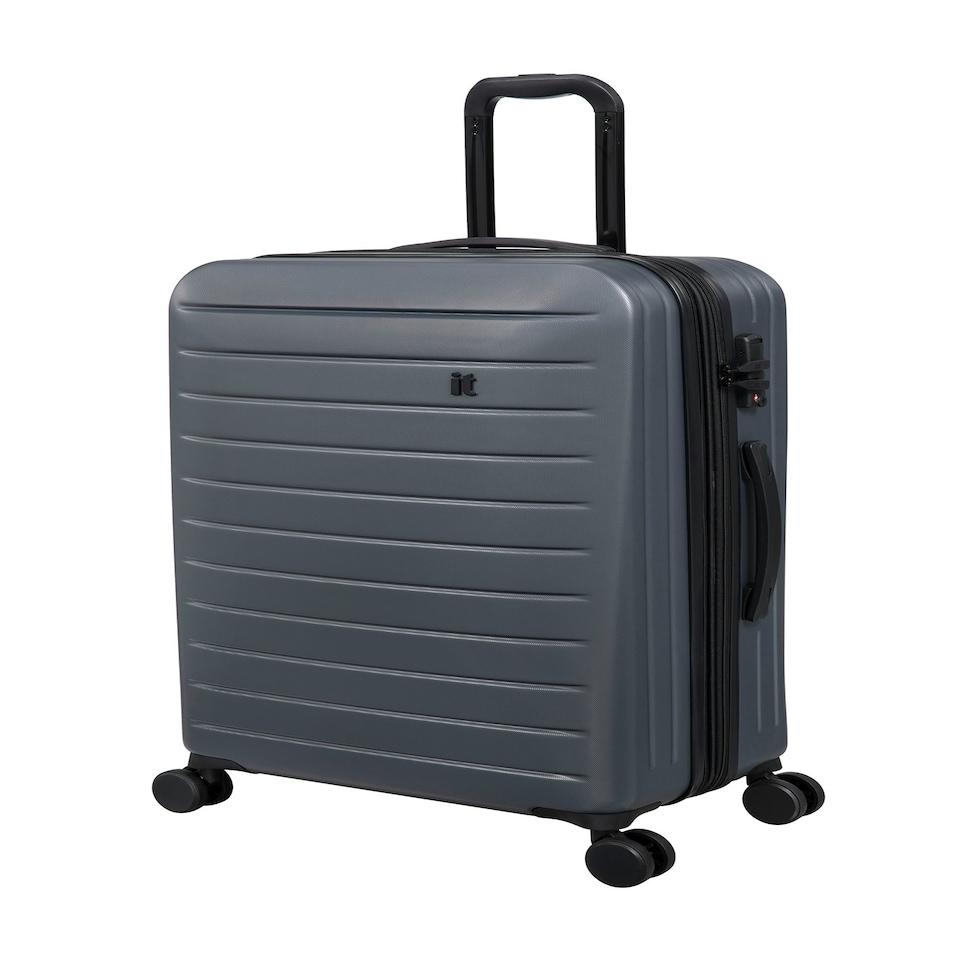 image 1 of IT Luggage Legion Asphalt Expandable Medium Suitcase with TSA Lock Grey | Medium