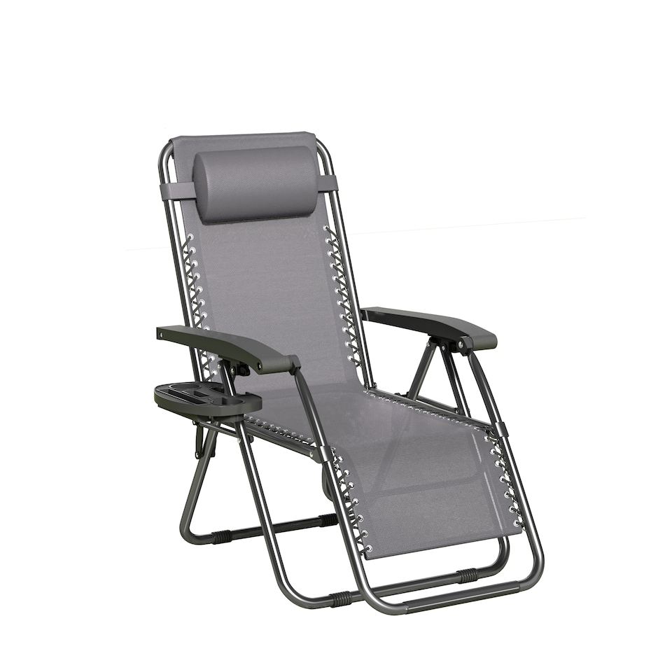 MCC Direct Zero Gravity Recliner Garden Chair Outdoor Reclining Sun Lounger Textilene