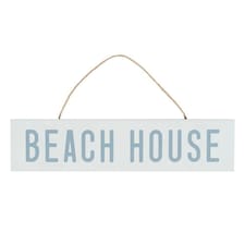 Something Different Beach House Door Sign - White/Light Blue - 30cm x 7cm x 0.8cm
