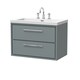 image 1 of Modern Wall Hung 2-Drawer Bathroom, Fireclay Basin, Grey, 800mm | Grey | Monument Grey | 1