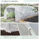 image 5 of Outsunny 6 x 3 x 2 m Polytunnel Greenhouse Pollytunnel Tent w/ Steel Frame White