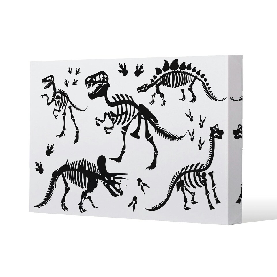 image 1 of Stylish Dinosaur Silhouettes (Canvas Print) 61 x 91 x 4cm