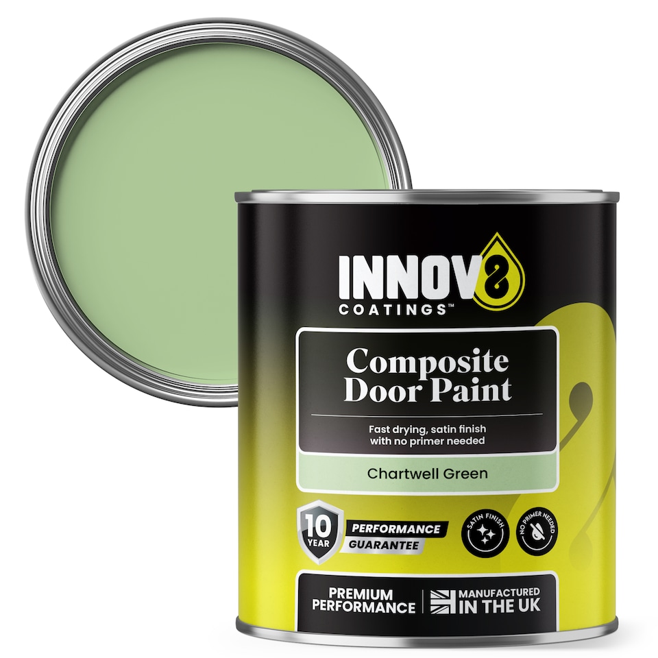 image 1 of Innov8 Coatings Composite Door Paint - Chartwell Green - 750ml - Satin Finish - 10 Year Guarantee | Green | Chartwell Green | 750ml | 1