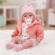 image 2 of BiBi Doll 18" Peach Baby Doll Girl With Sounds & Dummy