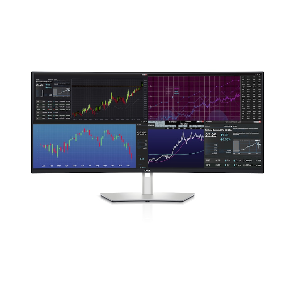 image 1 of DELL UltraSharp U3824DW, 95.2 cm (37.5"), 3840 x 1600 pixels, Wide Quad HD+, LCD, 8 ms, Black, Silver | Black | Black, Silver | 88 cm