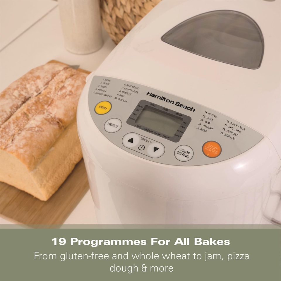 image 1 of Hamilton Beach Essential QuickBake 19-in-1 Automatic Bread Maker