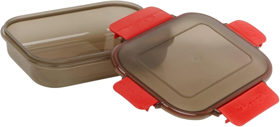 image 1 of Plastic Lunch Box Food Storage Air Tight Rubber Seal Container with Clip Lock 600ml | Multi | 1 of each colour | 600 ml | 3