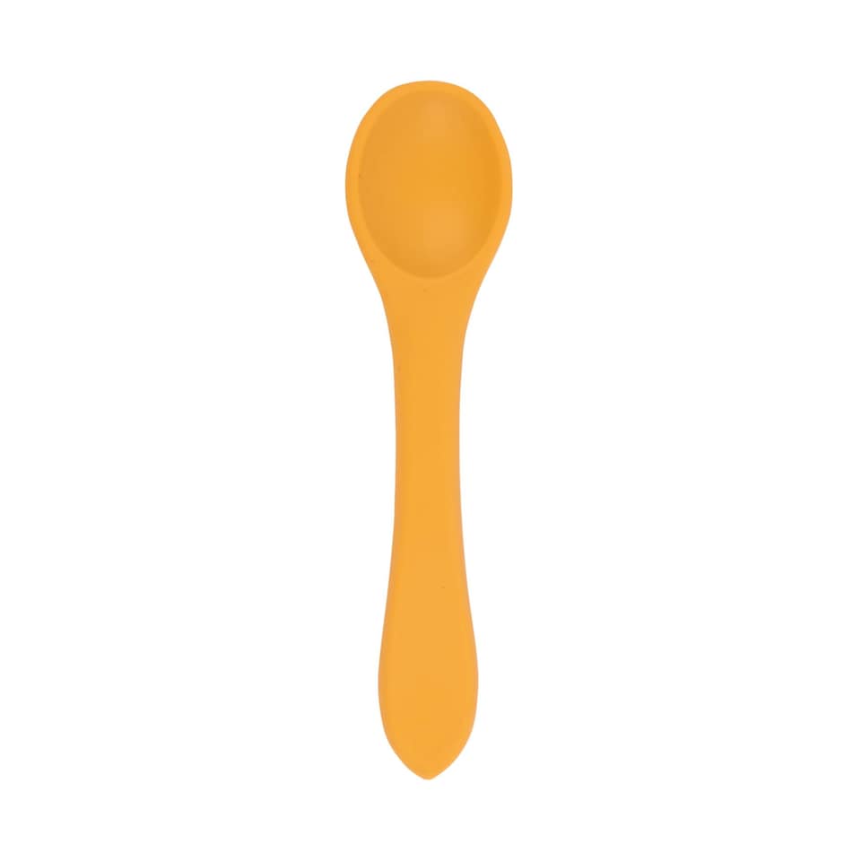 image 1 of Tiny Dining Baby Silicone Weaning Spoon - Ochre
