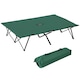 image 1 of Outsunny Double Camping Bed Camping Cot Foldable Sunbed Outdoor Patio Sleeping Bed Super Light with Carry Bag Green