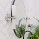 image 3 of ValueLights Canya Polished Chrome IP44 Bathroom 2 Way Frosted Reeded Glass Wall Light