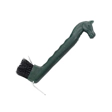 Lincoln Horse Head Hoof Pick With Brush - Green - One Size