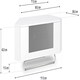image 8 of Centurion Supports Hampshire Corner-Friendly Gloss White with Walnut Contrast Beam-Thru Remote Friendly Door 26"-50" Flat Screen TV Cabinet White | Walnut
