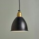 image 1 of ValueLights Eli Matte Black Pendant Light and E27 Pear LED 4W Warm White 2700K Bulb