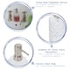 image 2 of Harbour Housewares Prism Glass Soap Dispensers - 330ml - Pack of 2