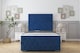 image 1 of Sloomy Watson Navy Plush Bed Frame With Mattress With 50" Upholstered Headboard 3' Single