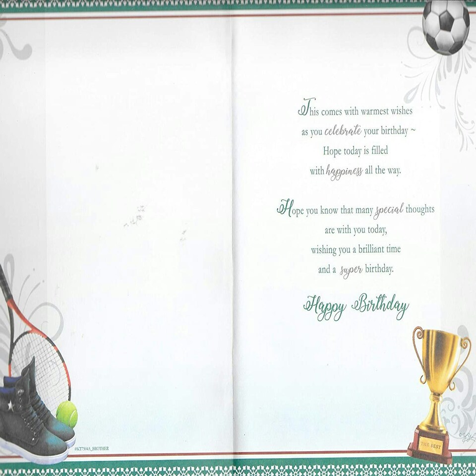 image 1 of Happy Birthday Brother With Love Keepsake Treasures Greeting Card