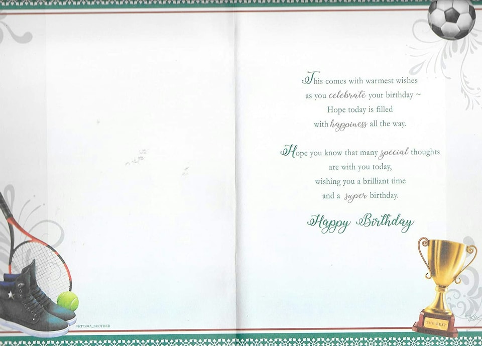 image 1 of Happy Birthday Brother With Love Keepsake Treasures Greeting Card