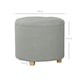 image 3 of HOMCOM 45cm Round Ottoman with Storage, Lid, Cashmere Footstool, Grey
