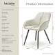 image 6 of Dining Chair Marilyn - corduroy look, upholstered, armchair, continuous backrest - per piece Cream | Cream/Black