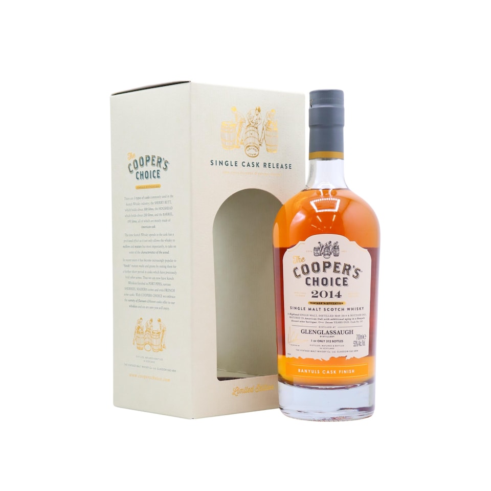 Glenglassaugh - Cooper's Choice - Single Banyuls Cask No. 101 2014 7 year old Whisky