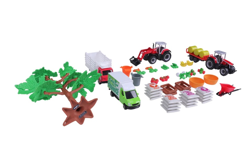 image 1 of Mini Working Machines Super Farm Set Massey Ferguson Die Cast