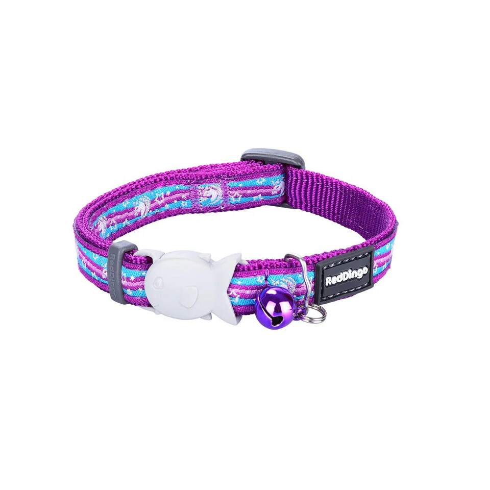 Cat Collar Design Unicorn Purple Purple | M