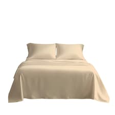 Microfibre Soft Touch Flat Sheet Plain Dyed Bed Linen Cream | Cream | Super King