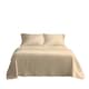 image 1 of Microfibre Soft Touch Flat Sheet Plain Dyed Bed Linen Cream | Cream | Super King