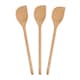 image 1 of Argon Tableware Wooden Scraper Spoons - 30cm - Pack of 3