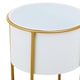 image 4 of Interiors by Premier Stylish And Functional Large Black And Gold Floor Standing Planter, Sleek And Sturdy Outdoor Garden Pots White