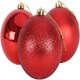image 5 of 10cm/6Pcs Christmas Baubles Shatterproof Red,Tree Decorations