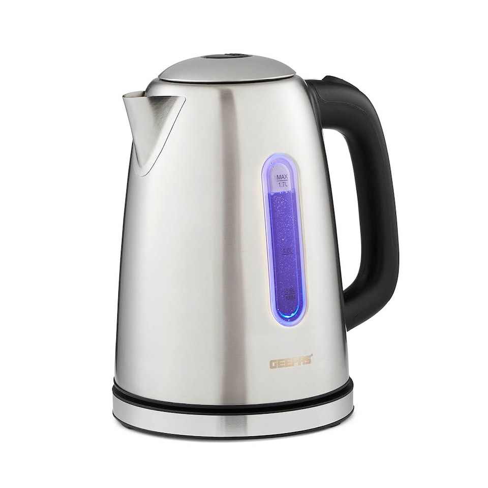 image 1 of GEEPAS 1.7L Illuminating Stainless Steel Kettle 2200W Silver